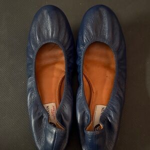 Lanvin Blue Leather Flats